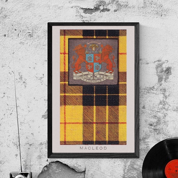 MacLeod Red Tartan Polo Shirt - Royal Coat Of Arms Style main image 1
