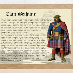 Clan Bethune Vintage Poster