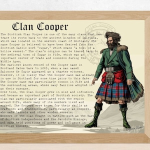 Clan Cooper Scottish History Poster
