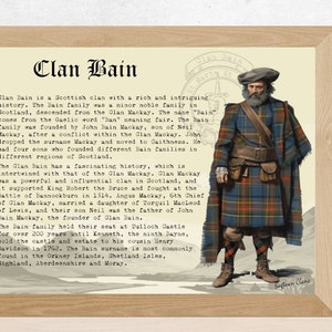 Clan Bain Vintage Poster