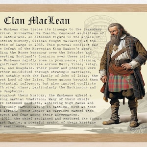 Clan MacLean Vintage Poster