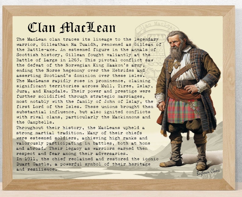 Clan MacLean Scottish History Poster