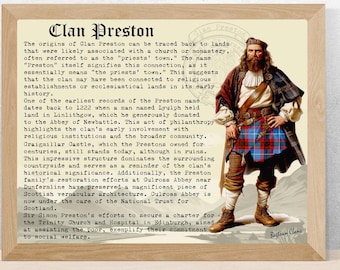Clan Preston Schottisches Geschichtsposter