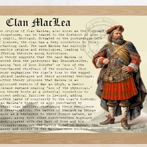Clan MacLea Scottish History Poster