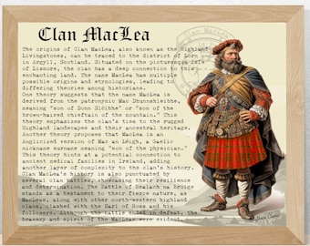 Clan Maclea Scottish History Poster