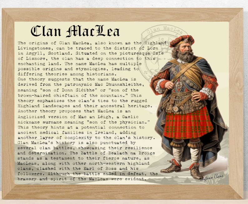 Clan MacLea Scottish History Poster