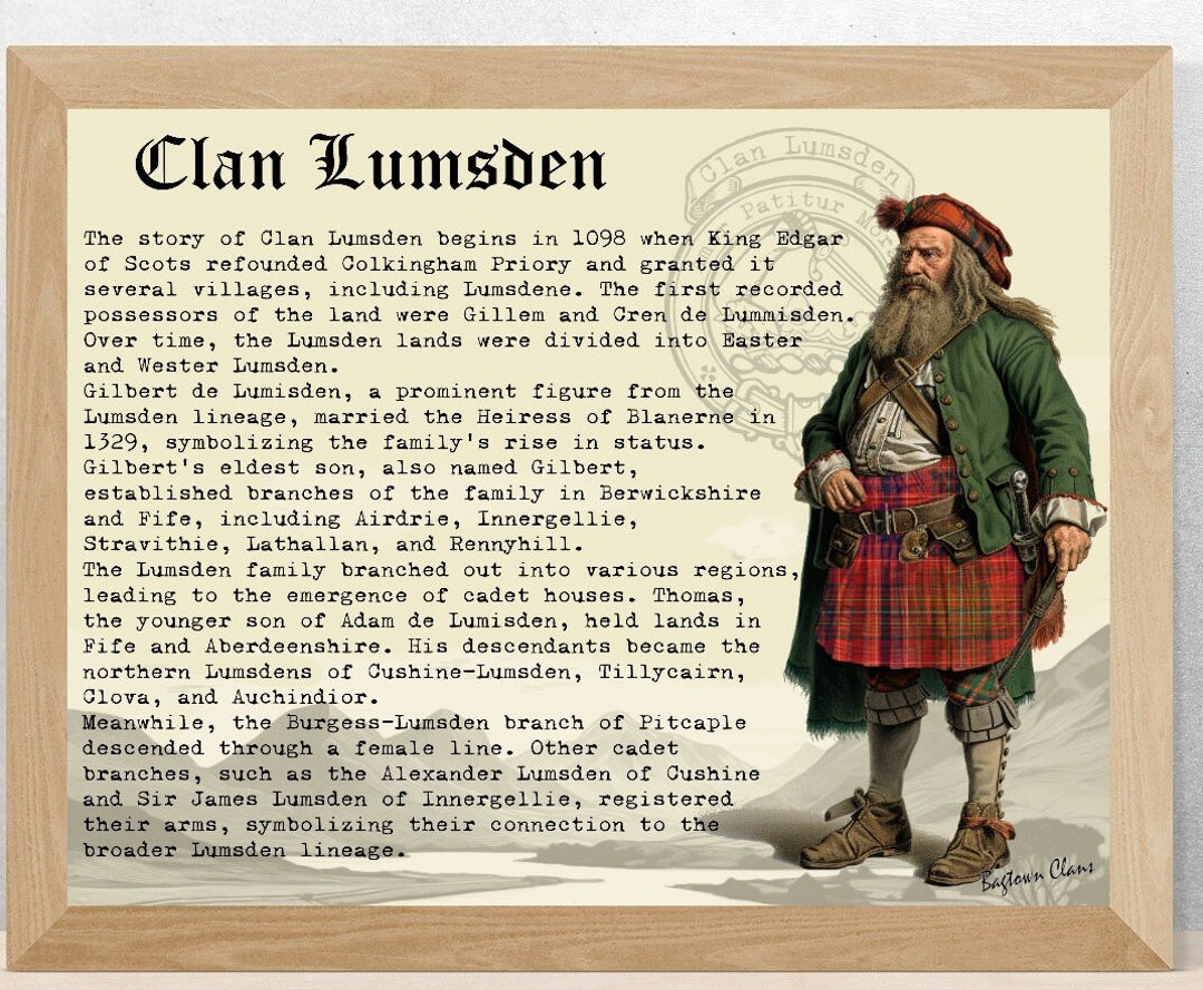 Clan Lumsden Scottish History Poster - Etsy