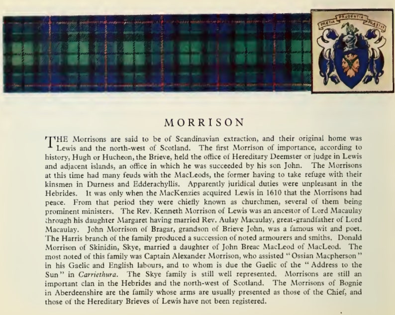 Clan Morrison Vintage Poster image 2