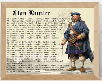 Clan Hunter Scottish History Poster