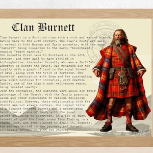 Clan Burnett Vintage Poster
