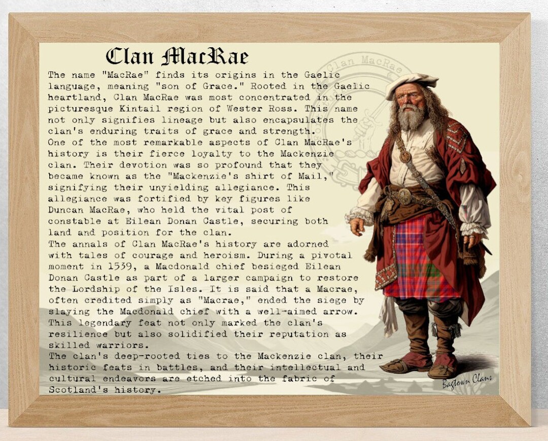 Macrae Scottish History Poster - Etsy