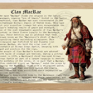 Clan MacRae Scottish History Poster