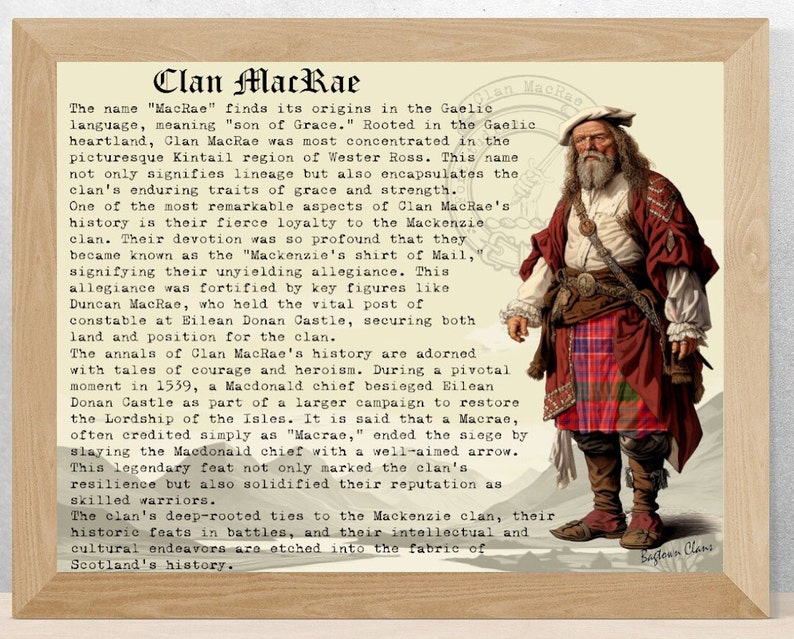 Clan MacRae Scottish History Poster