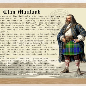 Clan Maitland Scottish History Poster.