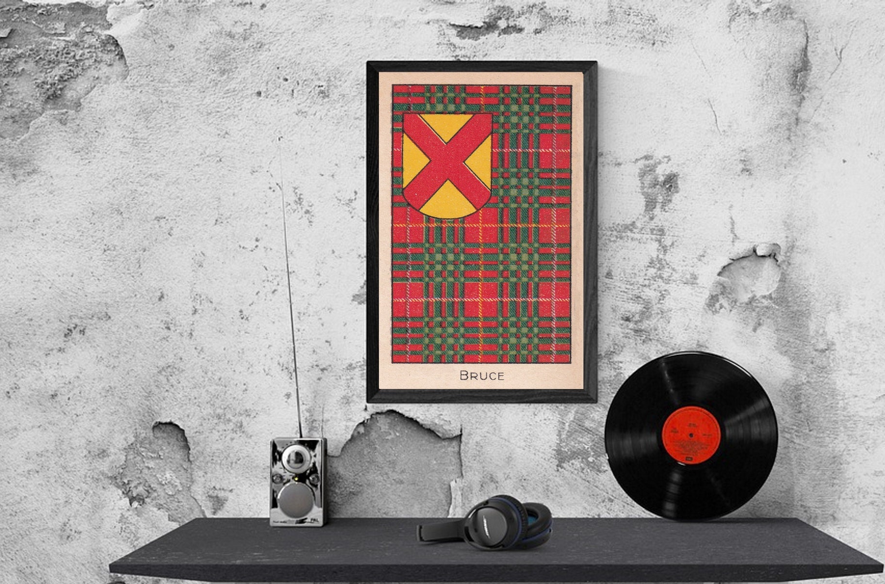 Bruce Tartan Polo Shirt - Royal Coat Of Arms Style main image 1