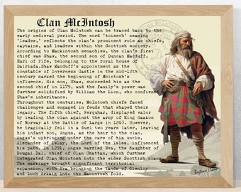 Pôster da história do clã escocês de McIntosh