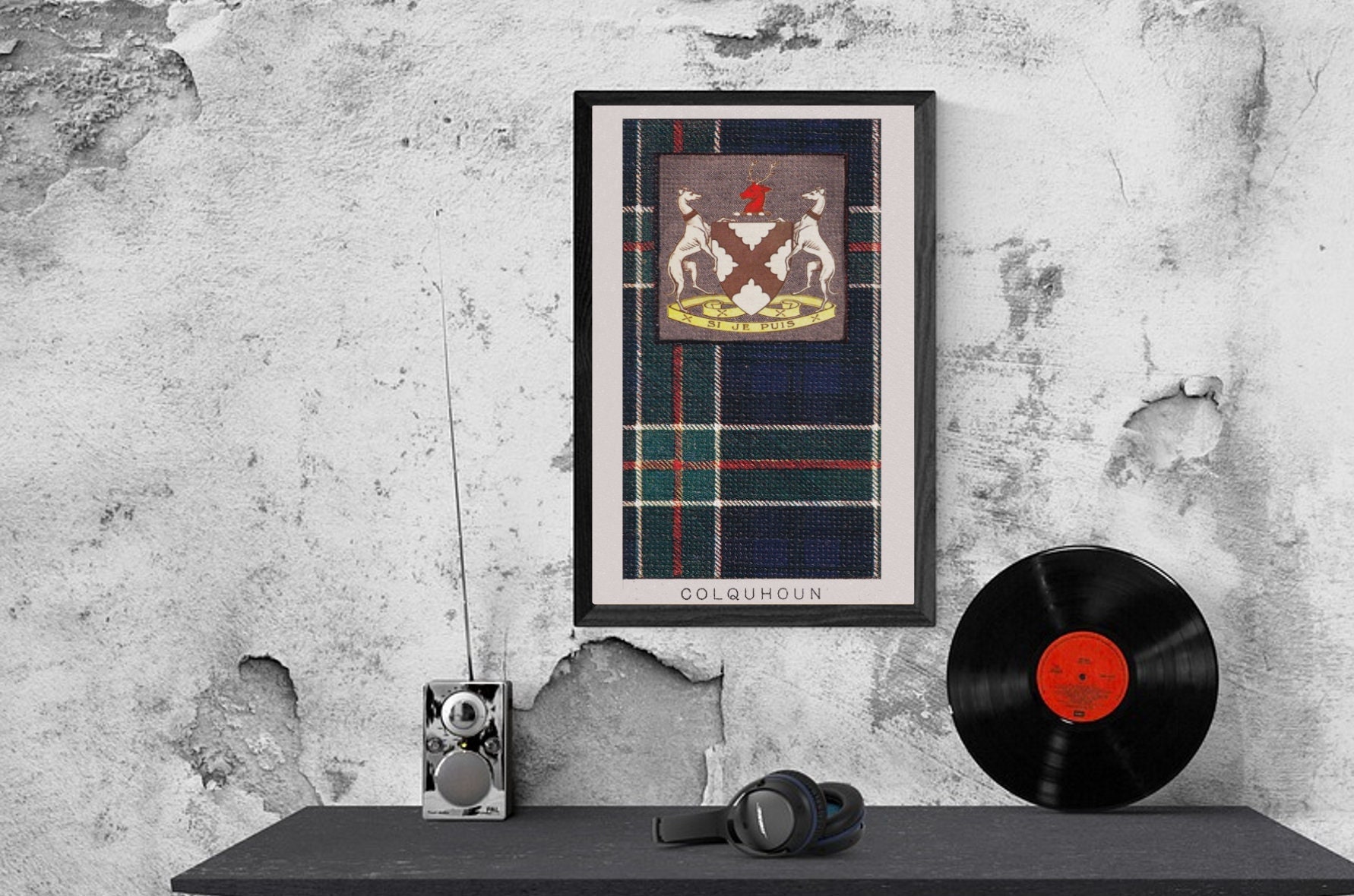 Colquhoun Modern Clan Half Of Tartan Hoodie main image 0