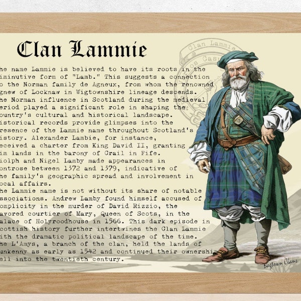 Clan Lammie Scottish History Poster