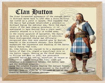 Clan Hutton Scottish History Poster