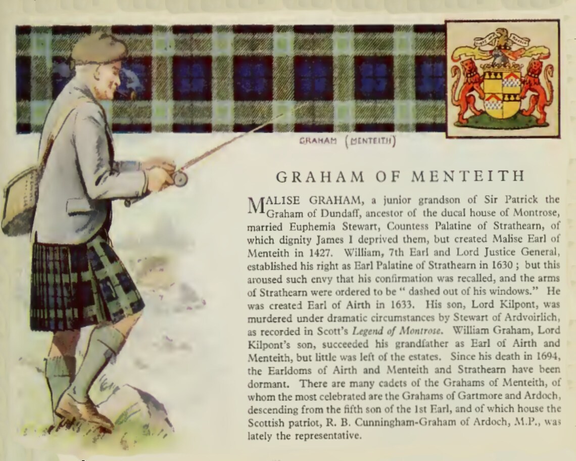 Clan Graham of Menteith Vintage Poster Etsy