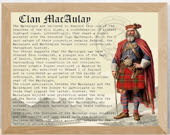 Clan MacAulay Scottish Geschichtsposter