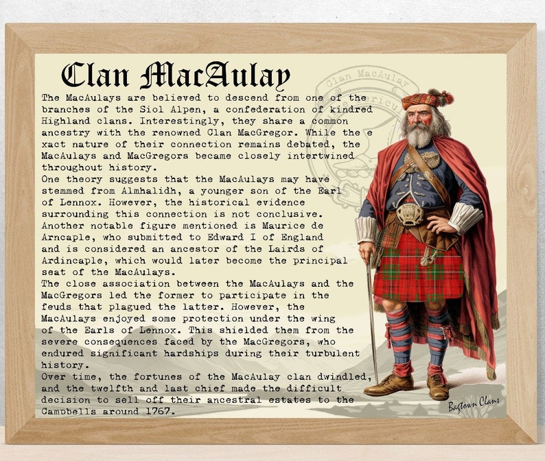 Clan MacAulay Scottish History Poster