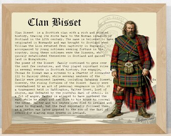 Clan Bisset Scottish History Poster