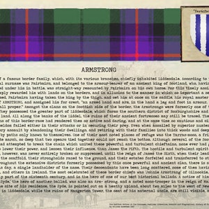 Clan Armstrong Vintage Poster - Etsy