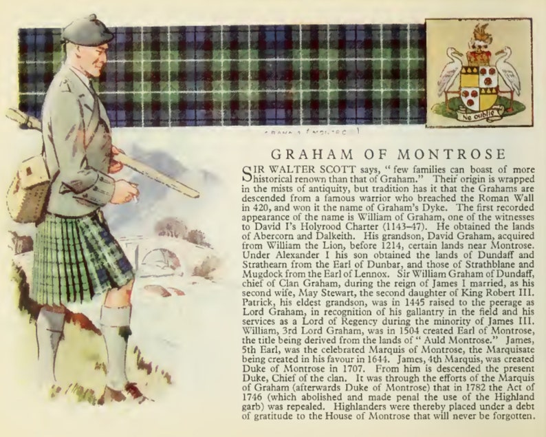 Clan Graham of Montrose Vintage Poster image 2