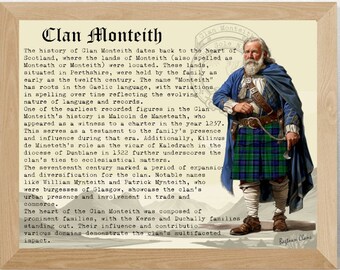 Clan Monteith Vintage Poster