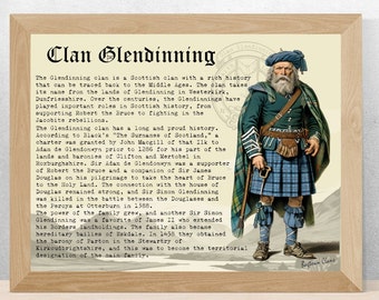 Clan Glendinning Scottish History Poster