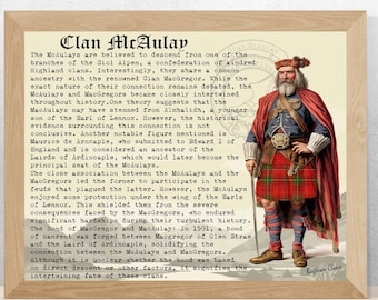 Clan McAulay Scottish Geschichtsposter