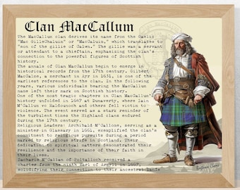 Clan MacCallum Scottish History Poster