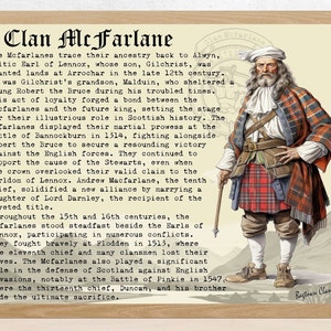 Clan McFarlane Scottish History Poster