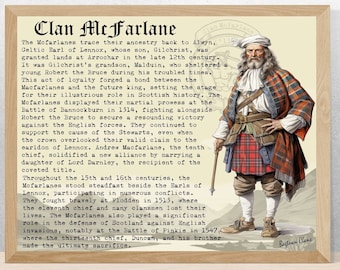 Poster della storia del clan scozzese McFarlane