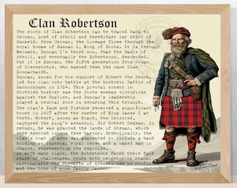Clan Robertson Scottish History Poster