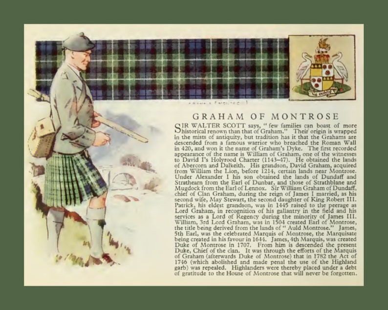 Clan Graham of Montrose Vintage Poster image 3