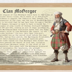 Clan McGregor Scottish History Poster