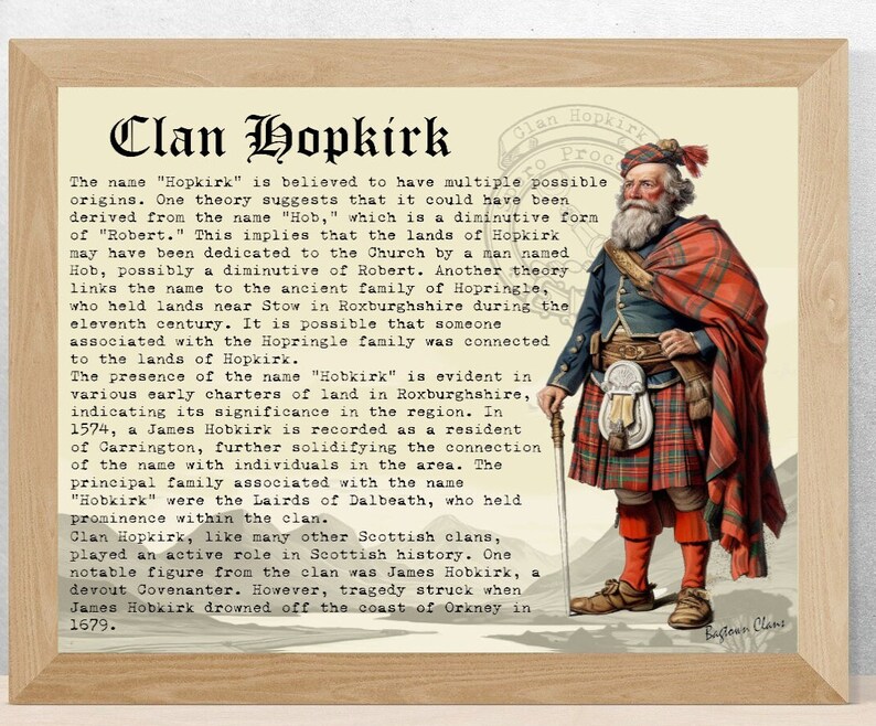 Clan Hopkirk Scottish History Poster