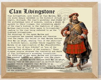 Clan Livingstone Scottish History Poster