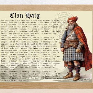 Clan Haig Scottish History Poster
