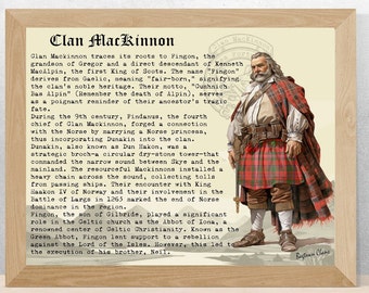 Clan MacKinnon Vintage Póster