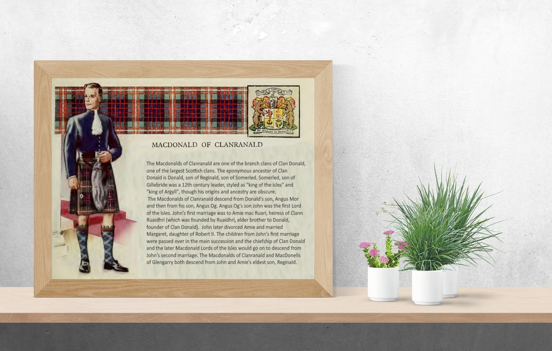 Clan MacDonald of Clanranald Vintage Poster