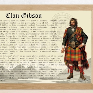 Clan Gibson Scottish History Poster
