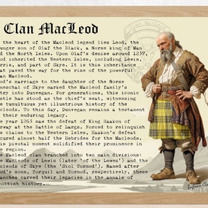 Clan MacLeod Scottish History Poster