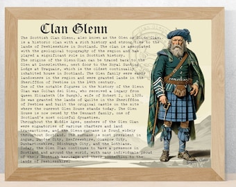Clan Glenn Scottish History Poster