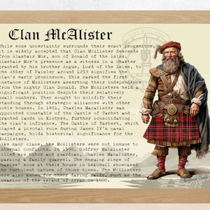 Clan McAlister Scottish History Poster