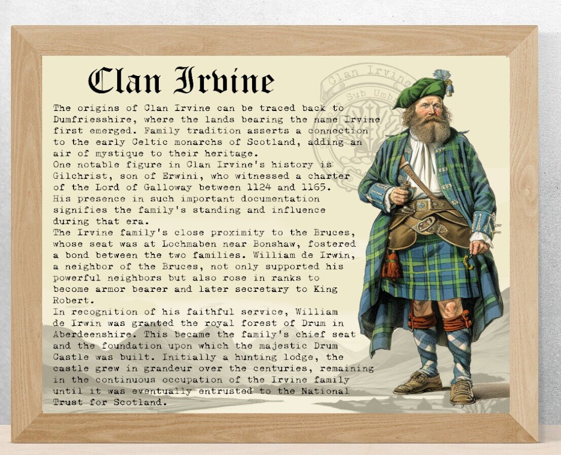 Clan Irvine Etsy