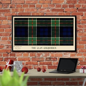 Clan Colquhoun de Tartan millésimé 1886 Affiche