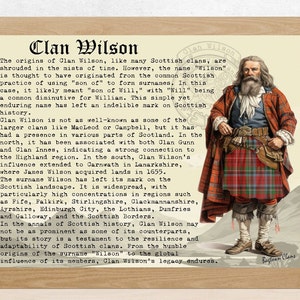 Clan Wilson Vintage Poster